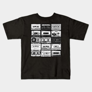 Cassette Tapes - Retro 80's 90's Analog Vinyl Music Kids T-Shirt